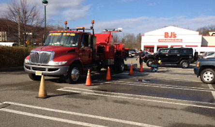 Infrared Asphalt Truck for seamless repair.